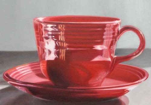 Little Red Cup and Saucer