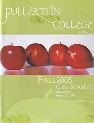 Fullerton College Class Schedule Fall 2005